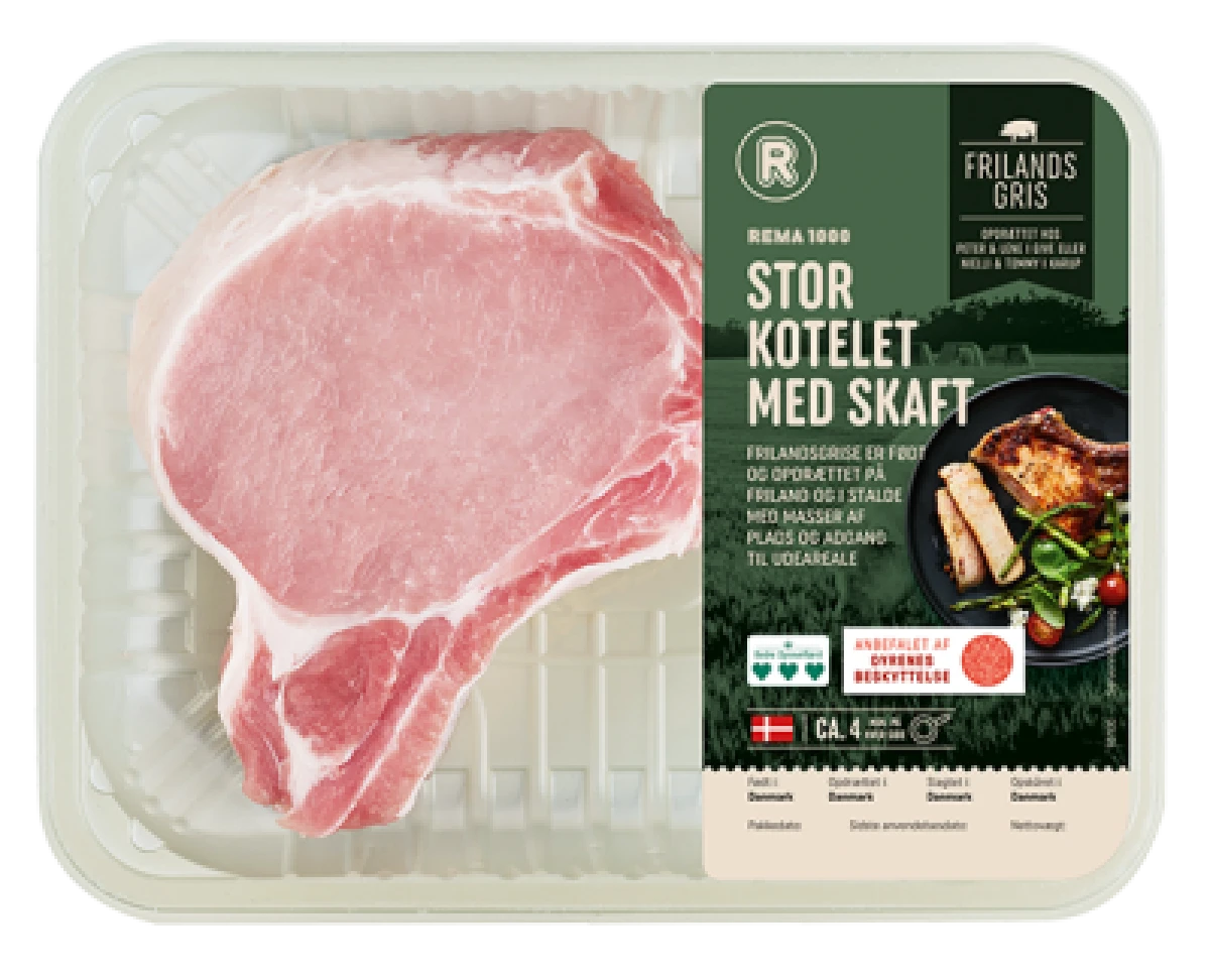Frilandsgris Kotelet med Skaft 225 g