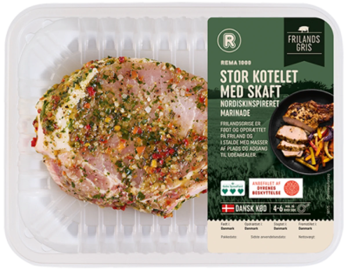 Stor Kolet med Skaft Frilandgris Marineret
