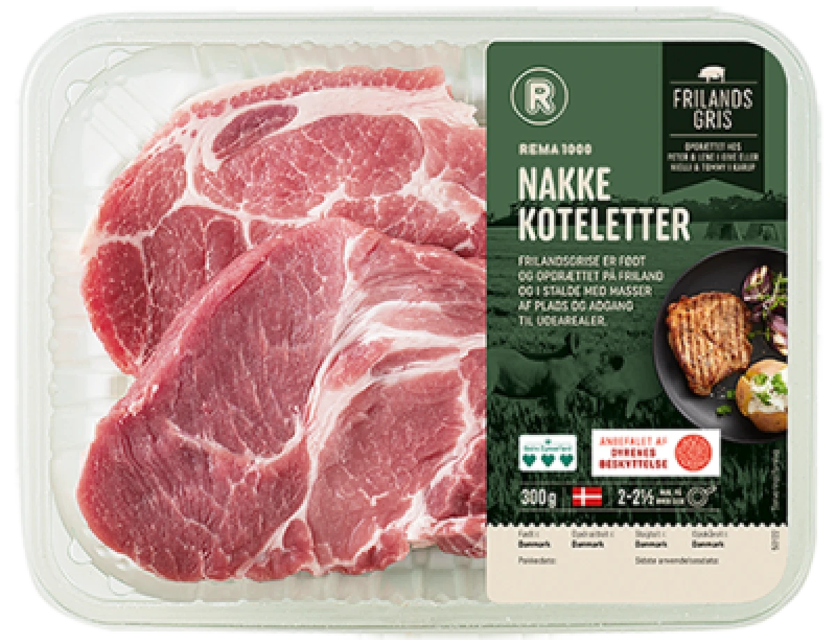 Nakkekoteletter Frilandsgris