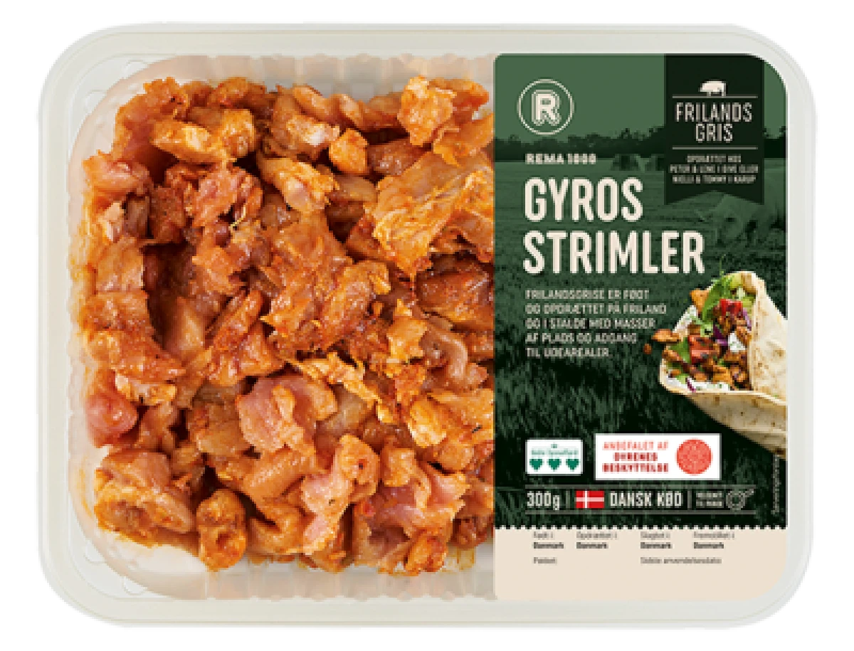Frilandsgris Gyros strimler 300 g