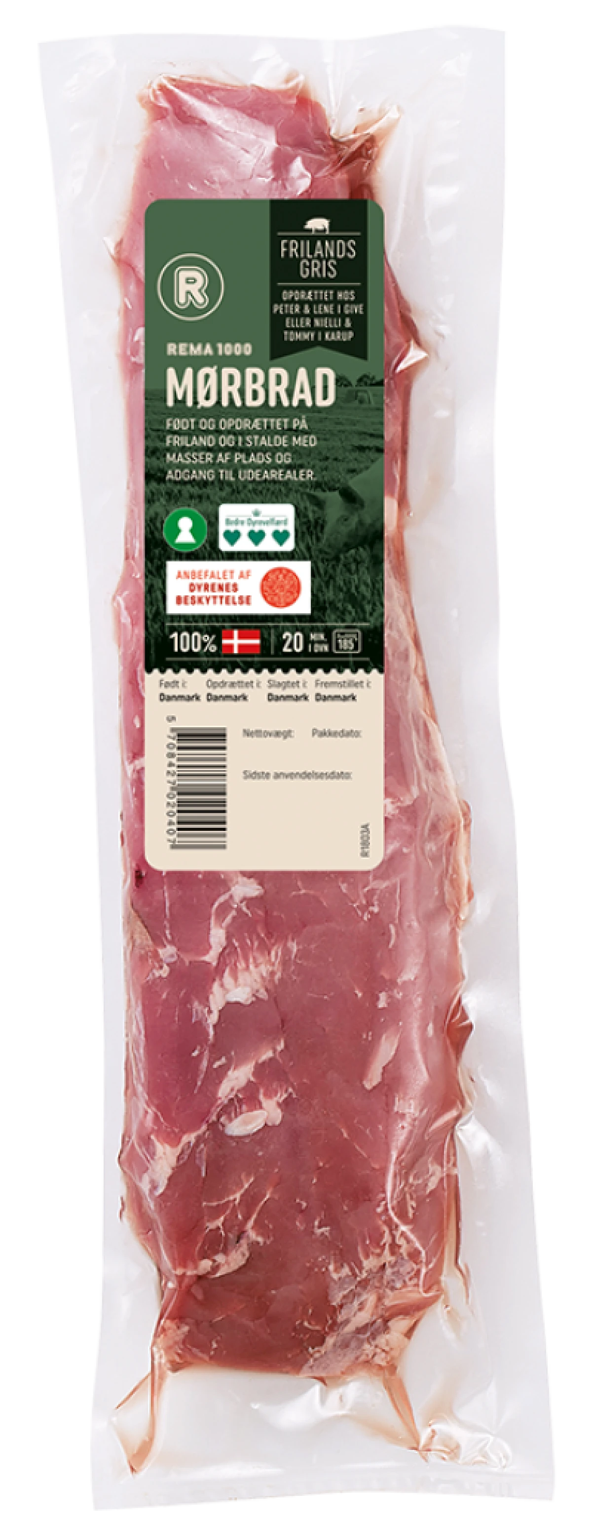 Frilandsgris Mørbrad 500 g