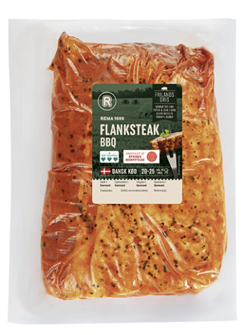 Frilandsgris Flanksteak m/BBQ