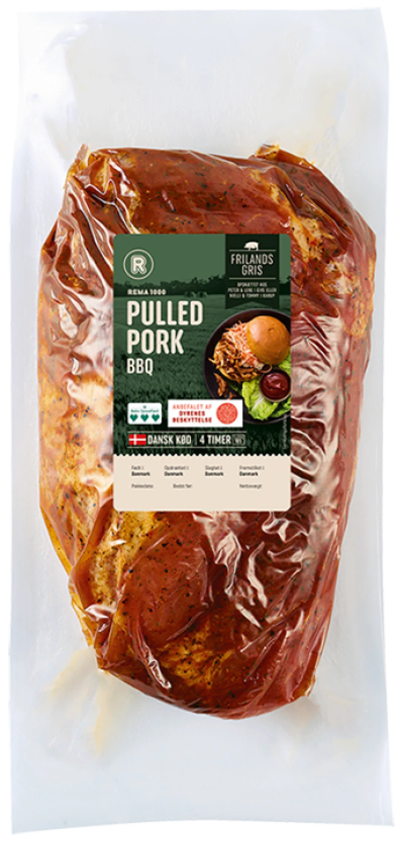 Frilandsgris Pulled Pork Med BBQ
