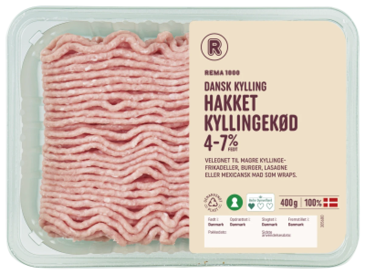 Dansk Hakket Kyllingekød 4-7% 400 g