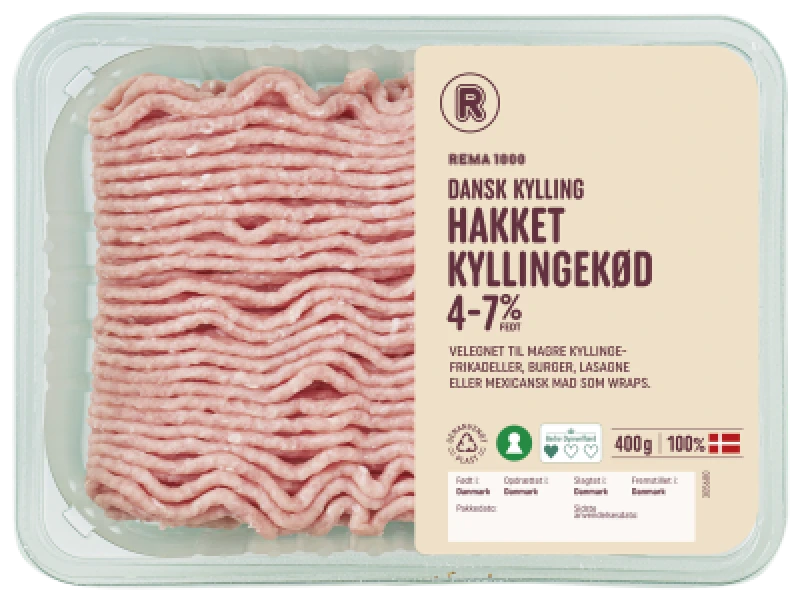 Hk. kyllingekød  4-7%