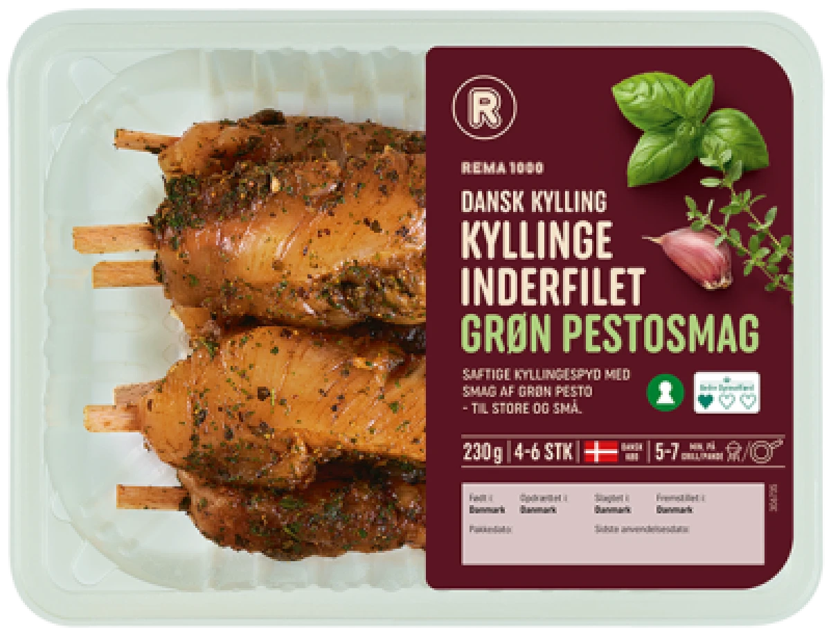 Rema 1000 Kyllingespyd Grøn Pesto