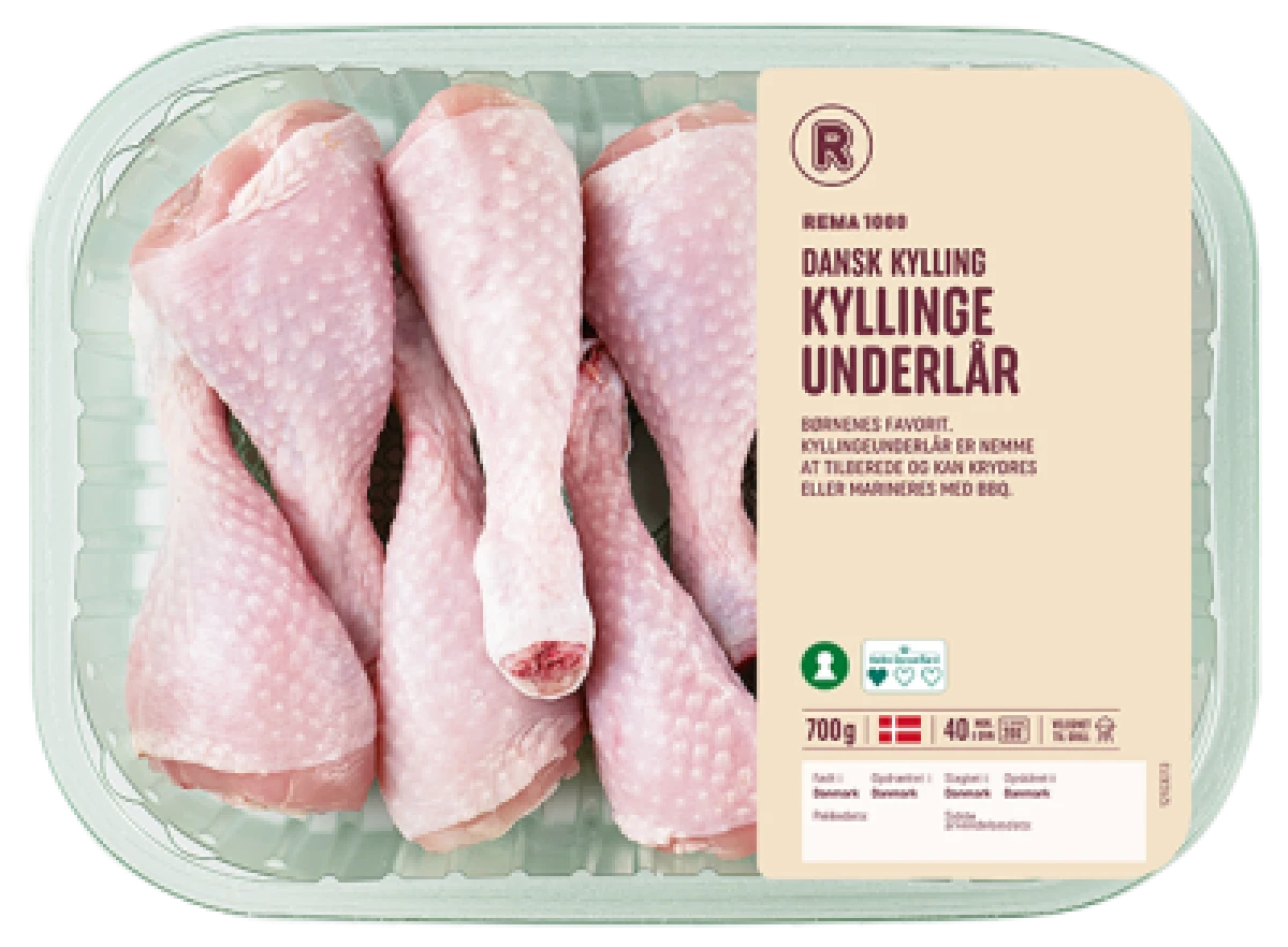 Dansk Kyllingeunderlår 700 g
