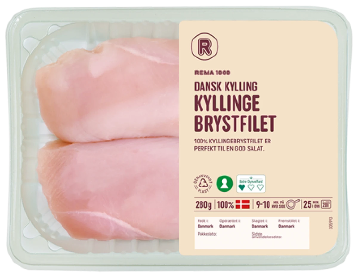 Dansk Kyllingebrystfilet 280 g