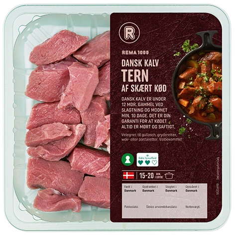 KALVEKØD I TERN, SKÆRT – produktbillede