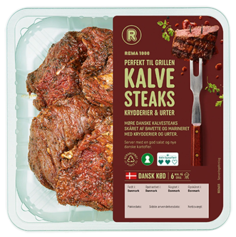 Kalvesteak m.urter