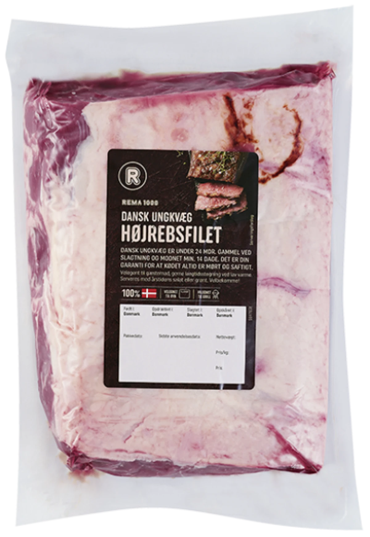 Højrebs filet dansk ungkvæg 1,5 kg