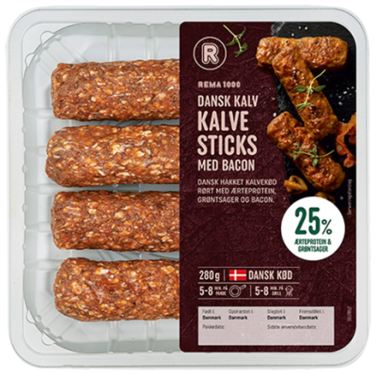 Rema 1000 Kalvesticks med Bacon/Svampe