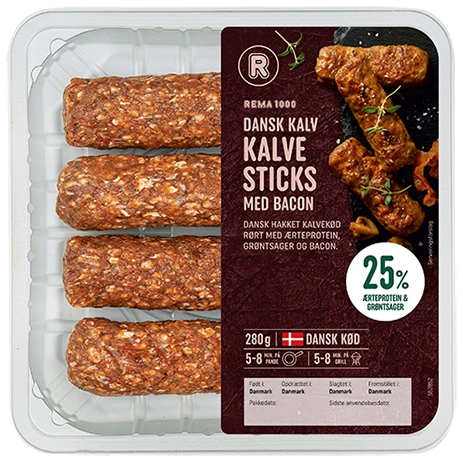 Kalvesticks Med Bacon/Svampe