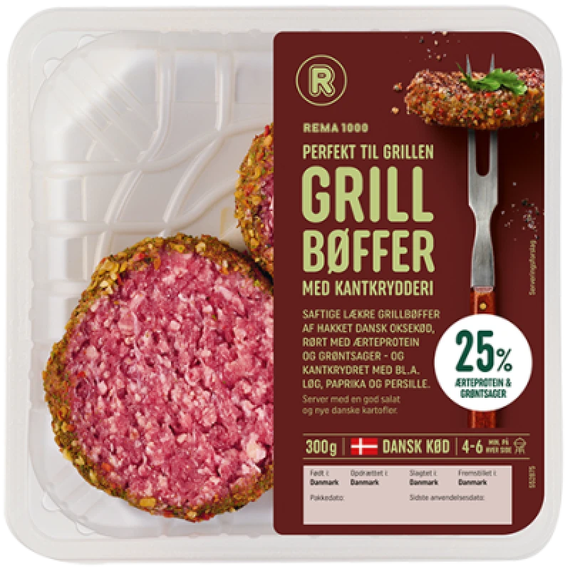 Rema 1000 Grillbøffer med 25% Grønt