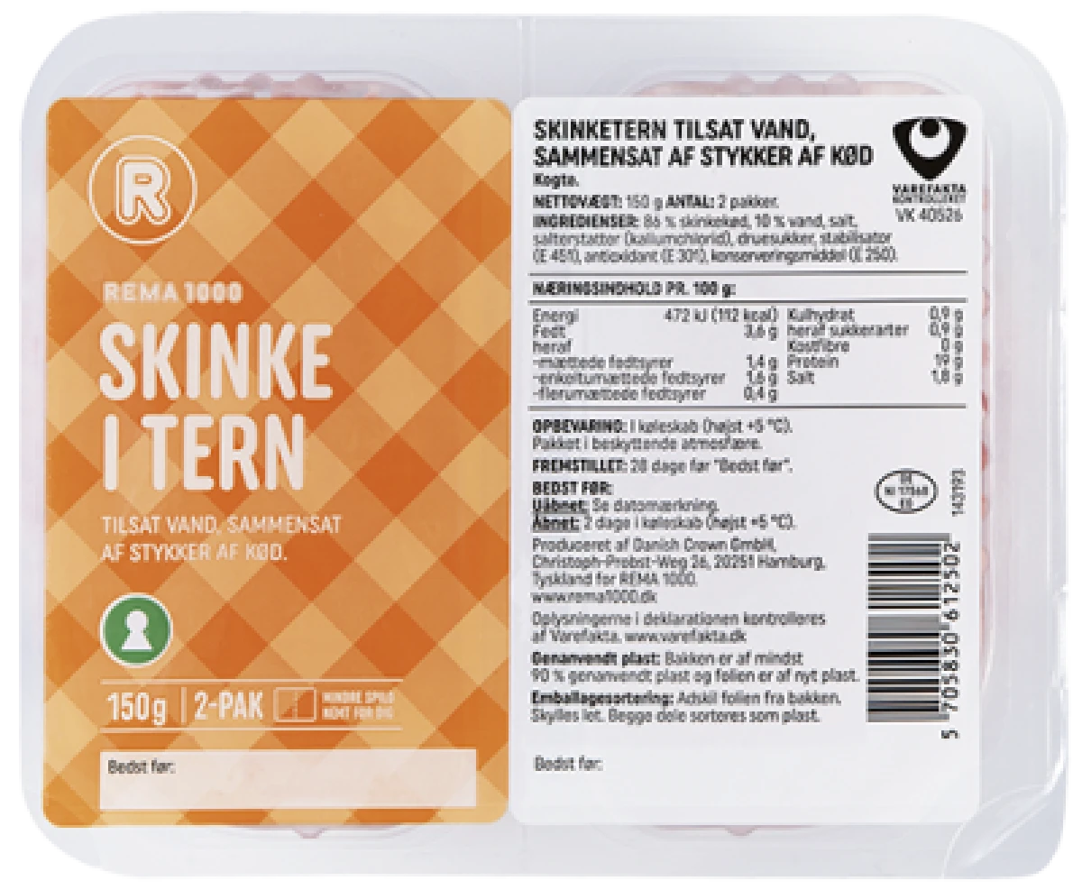 Rema 1000 Skinke i tern 2-pak