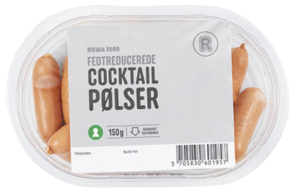 REMA 1000 Cocktailpølser Fedtreducerede