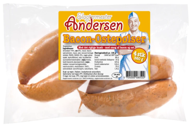 Slagtermester Andersen Bacon-Ostepølser