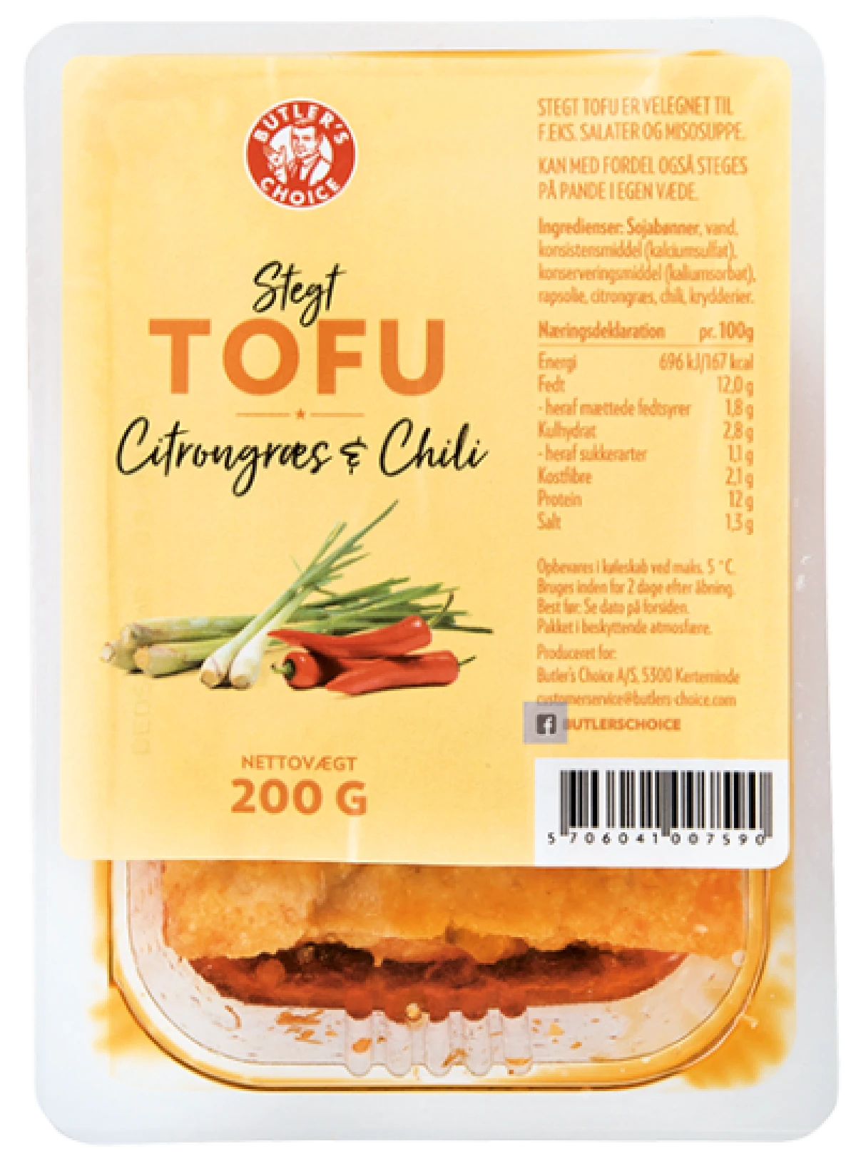 Stegt tofu citrongræs & chili