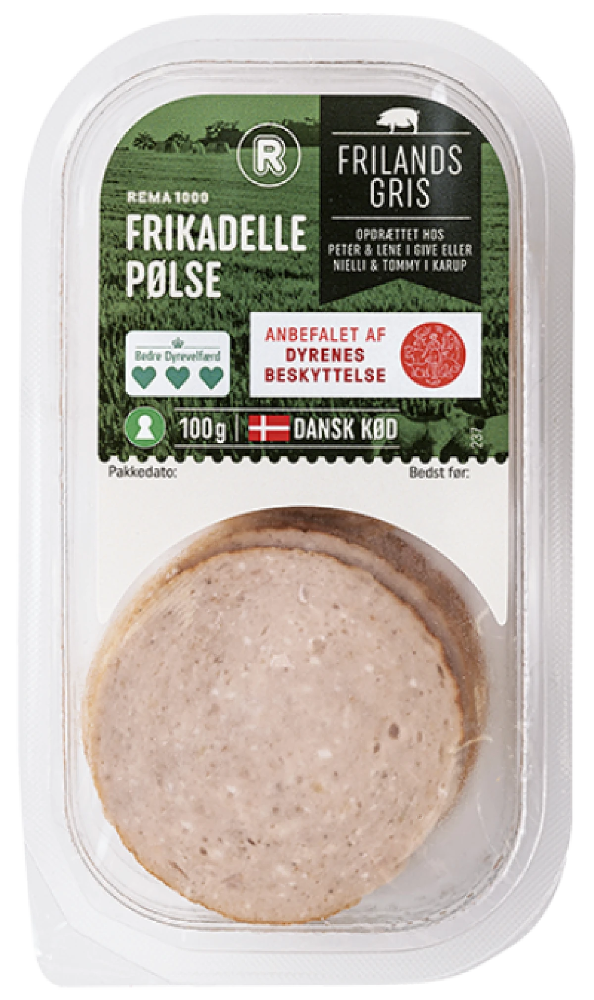 Frikadellepølse i skiver