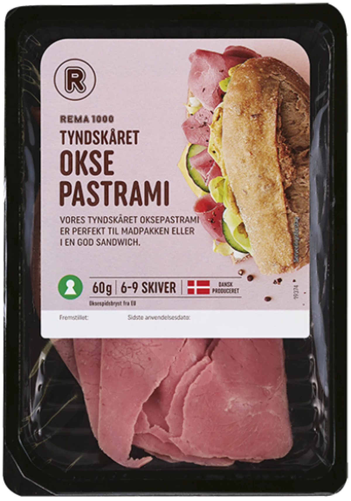 Rema 1000 Oksepastrami tyndskåret
