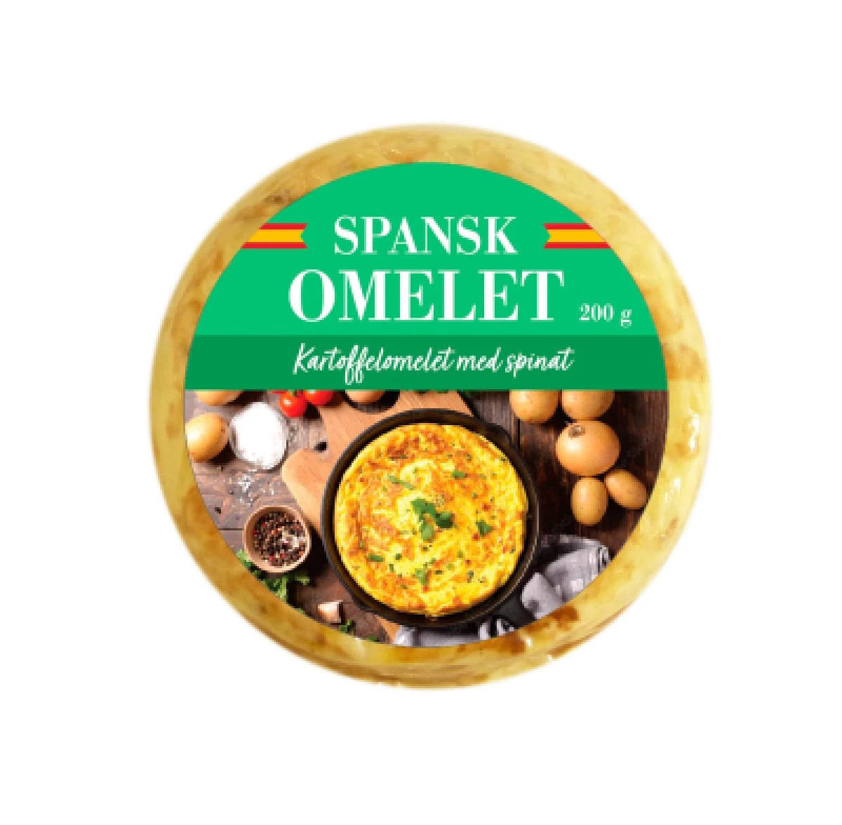Rema 1000 Spansk Kartoffelomelet med Spinat