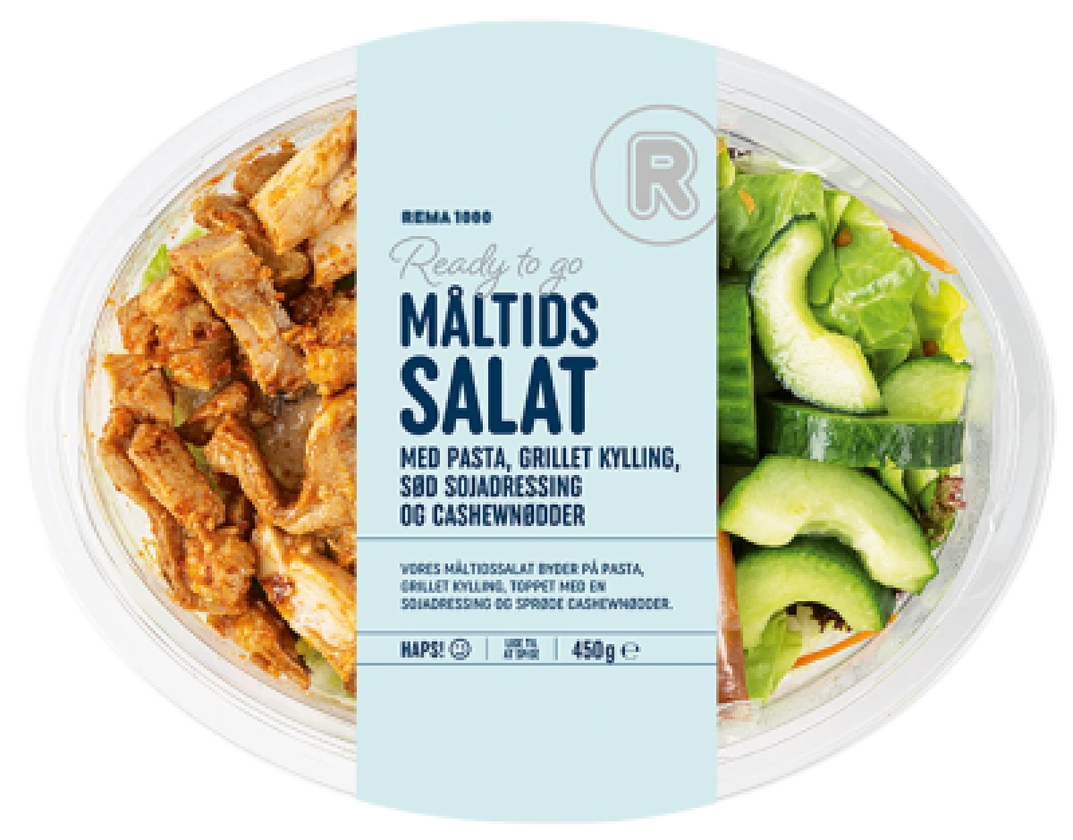 Kylling M. Sød Soja , Rema 1000 Måltidssalat 450 g