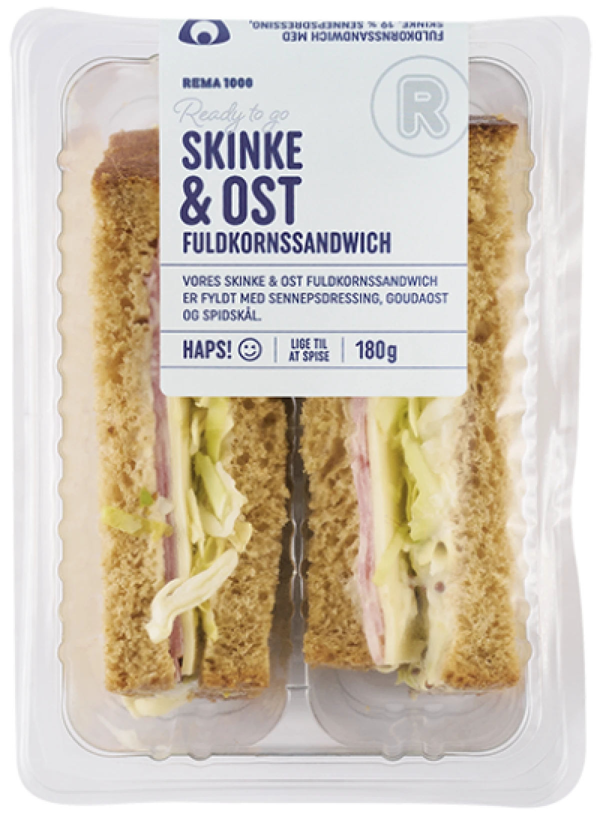 Rema 1000 Skinke og Ost Sandwich Fuldkorn