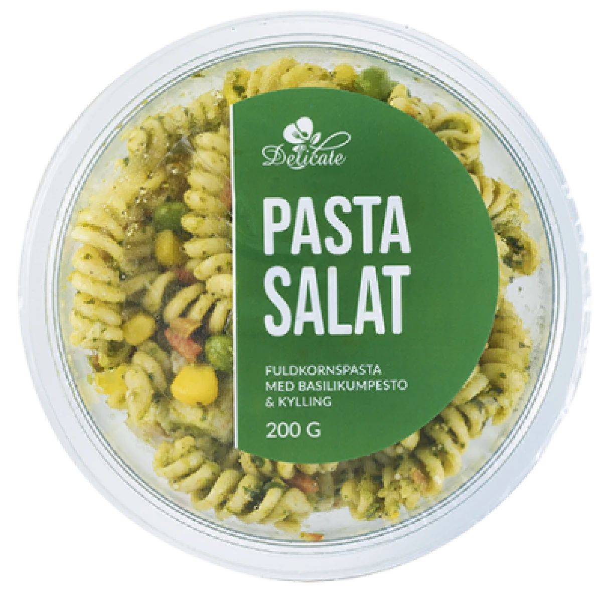 Fuldkornspasta med Grøn Pesto og Kylling