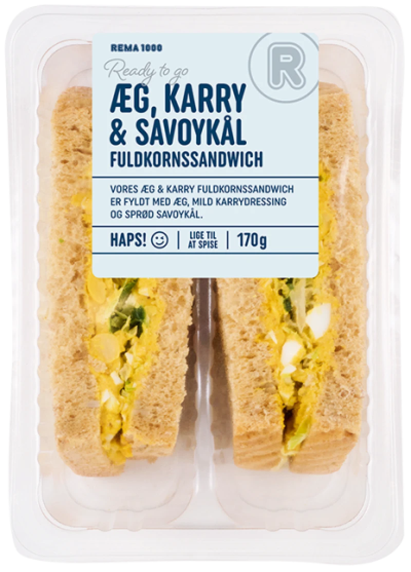 Fuldkornssandwich med Æg, Karry og Savoykål