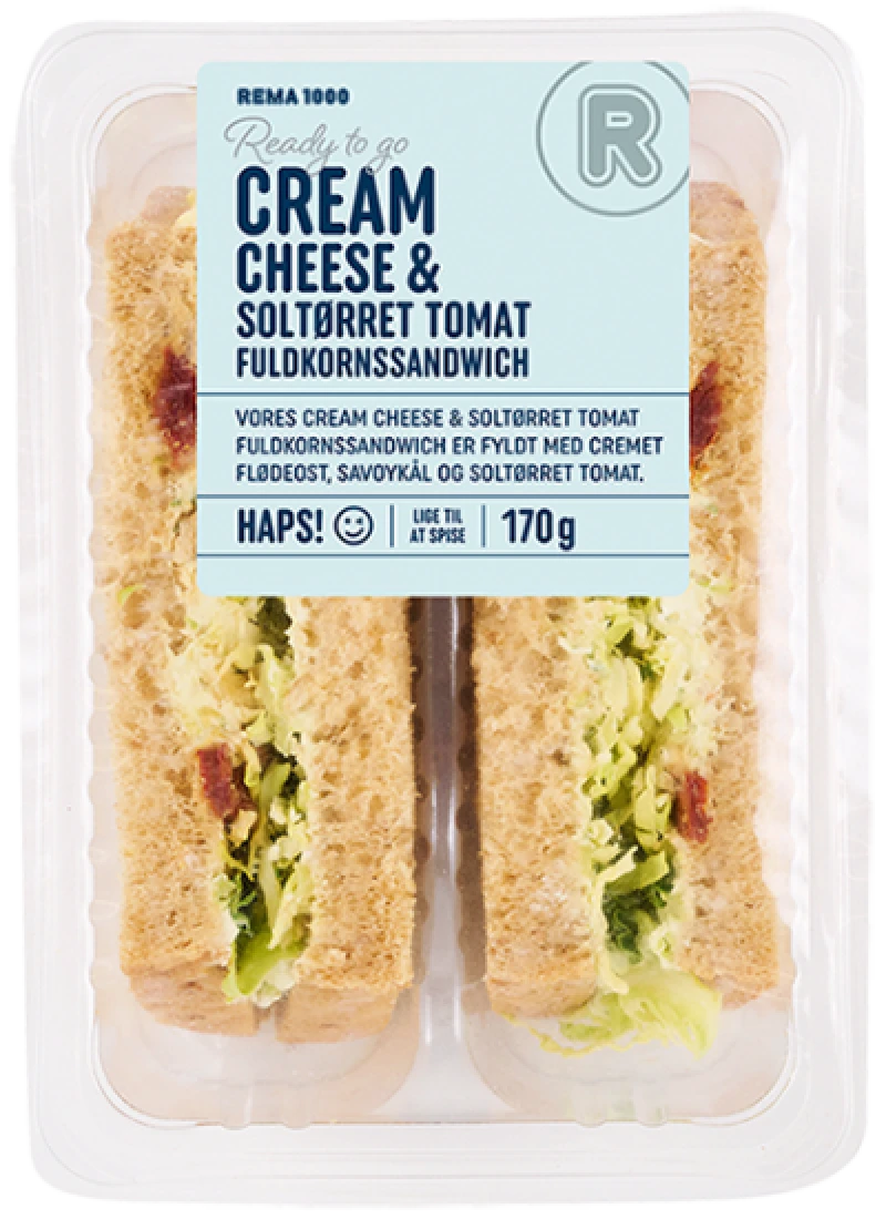 Fuldkornssandwich med Cheese og Soltørret Tomat