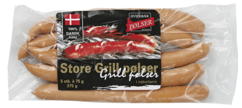 Store grillpølser