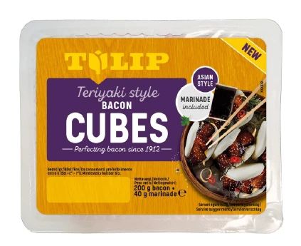 Teriyaki style bacon i tern
