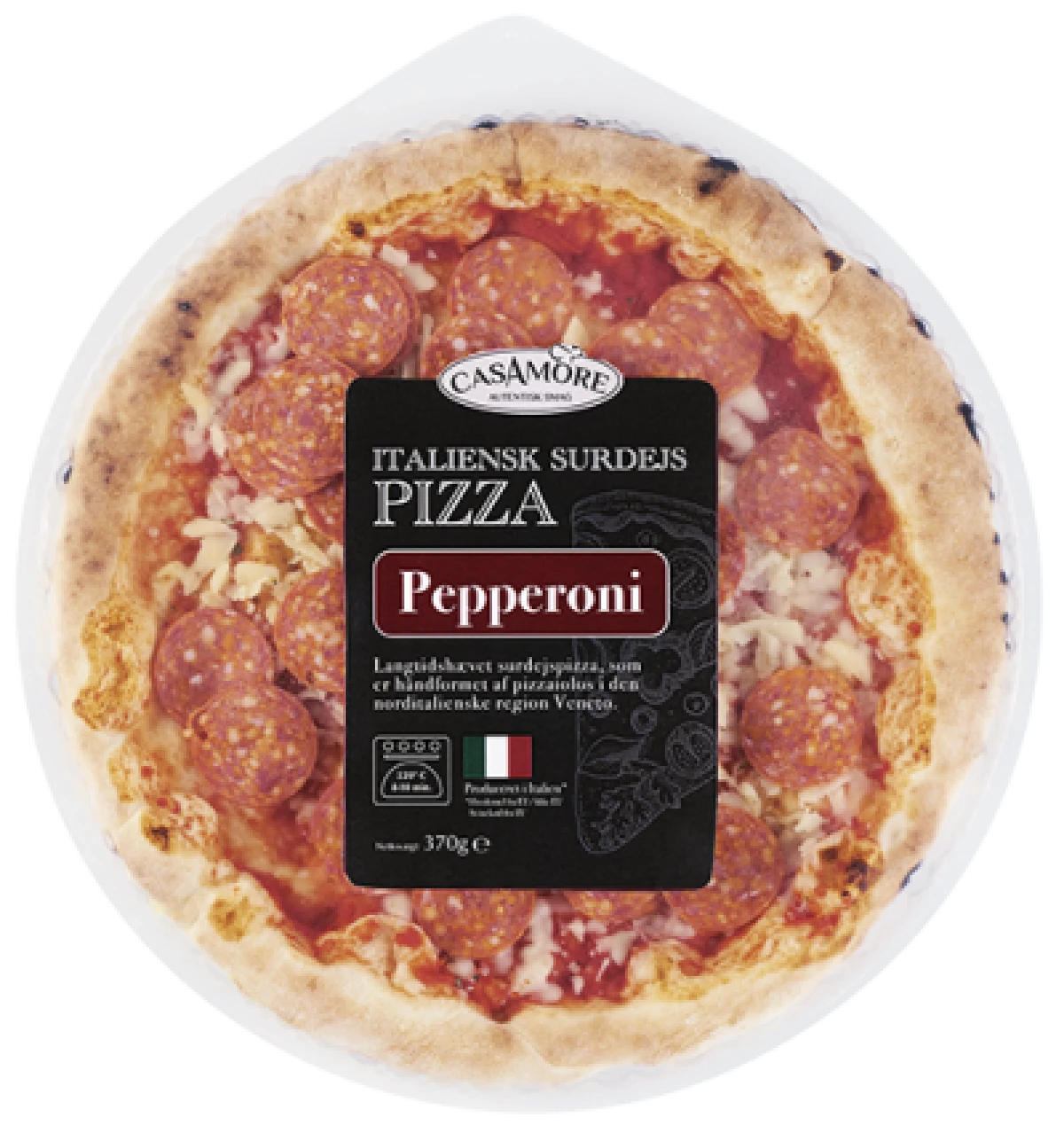 Italiensk Surdejspizza m. Pepperoni
