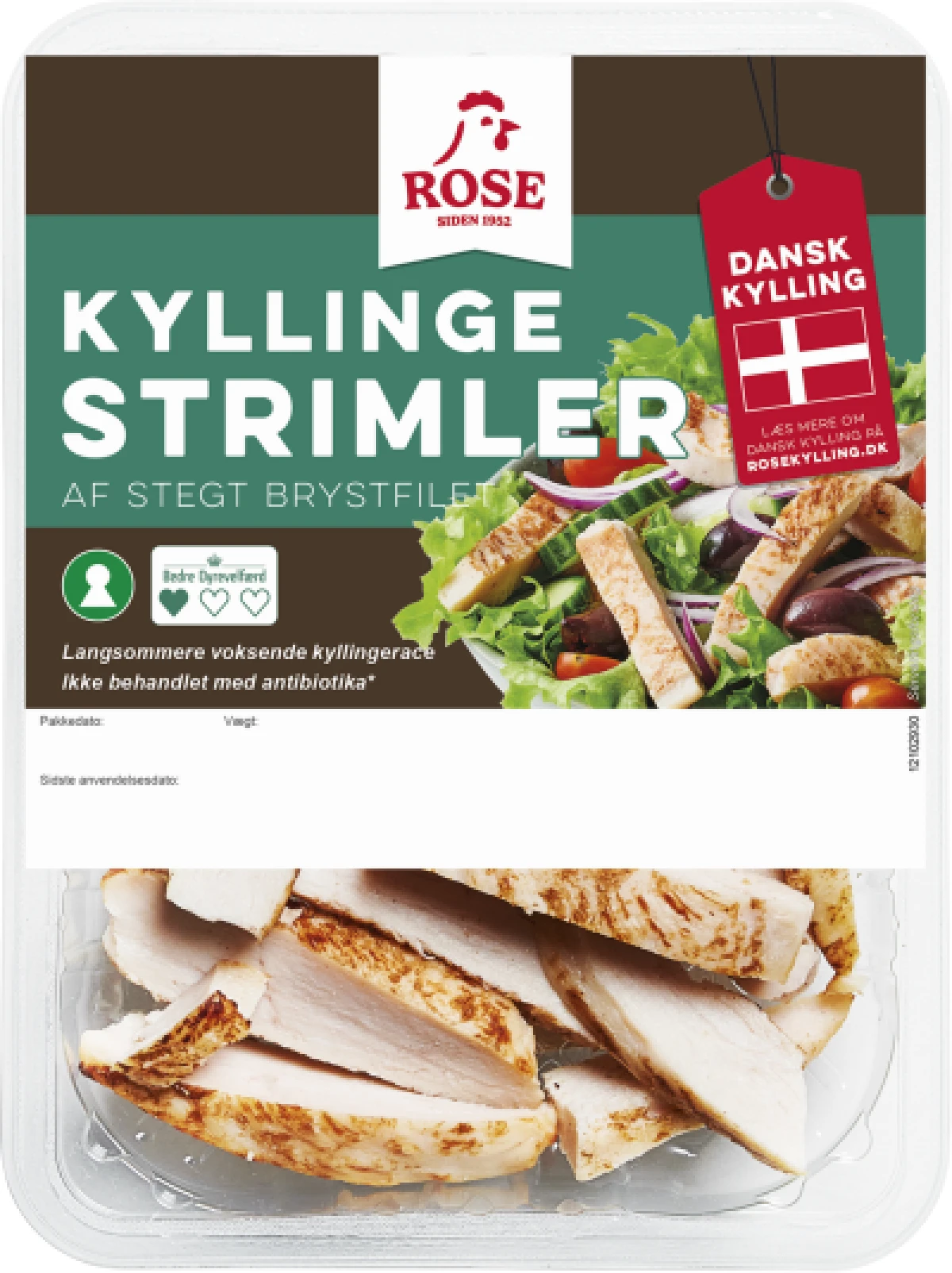 Rose Kyllingestrimler Stegte 150 g