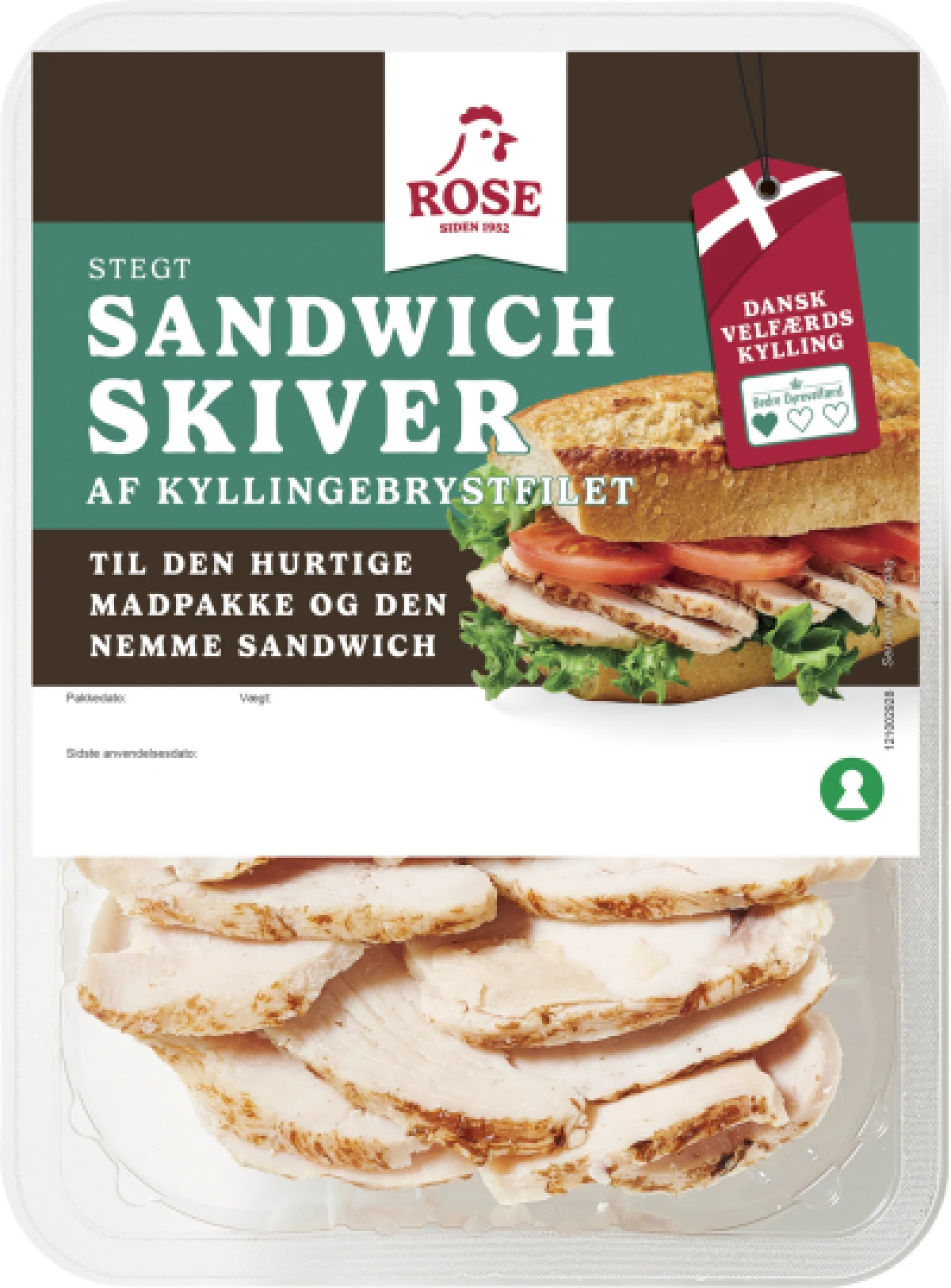 Sandwichskiver Rose Stegte Kyllinge