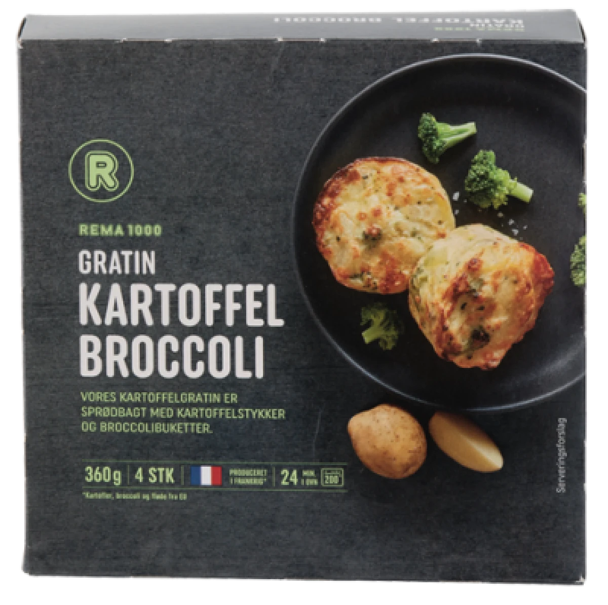 Kartoffelgratin med broccoli