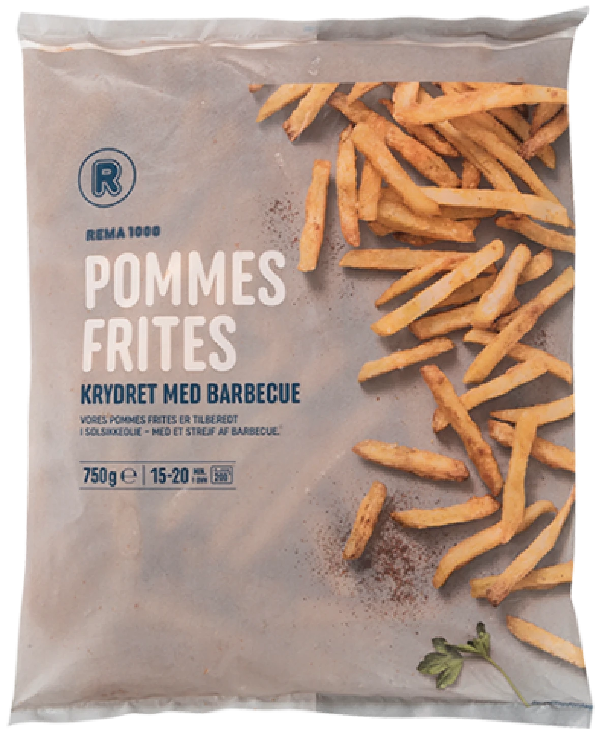 REMA 1000 Pommes frites med BBQ 750 g