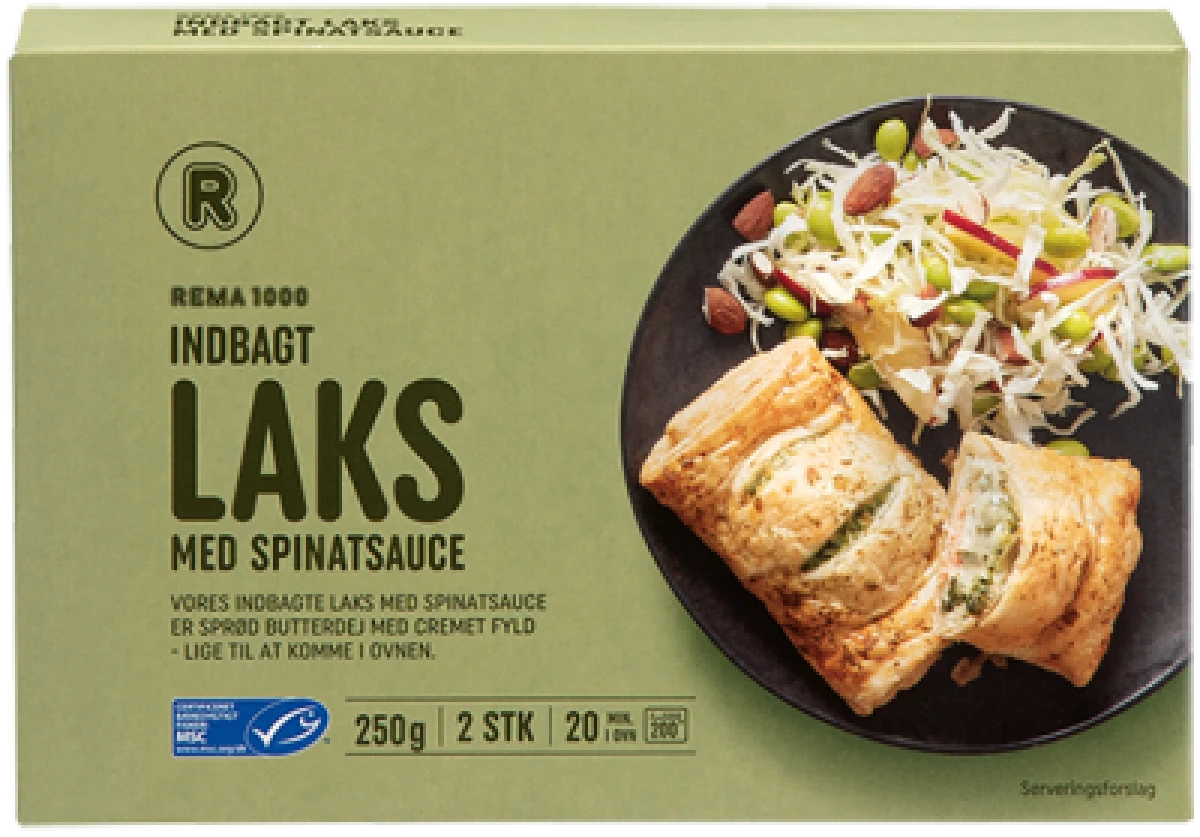 REMA 1000 Indbagt Laks med Spinat