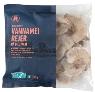 VANNAMEI REJER RÅ