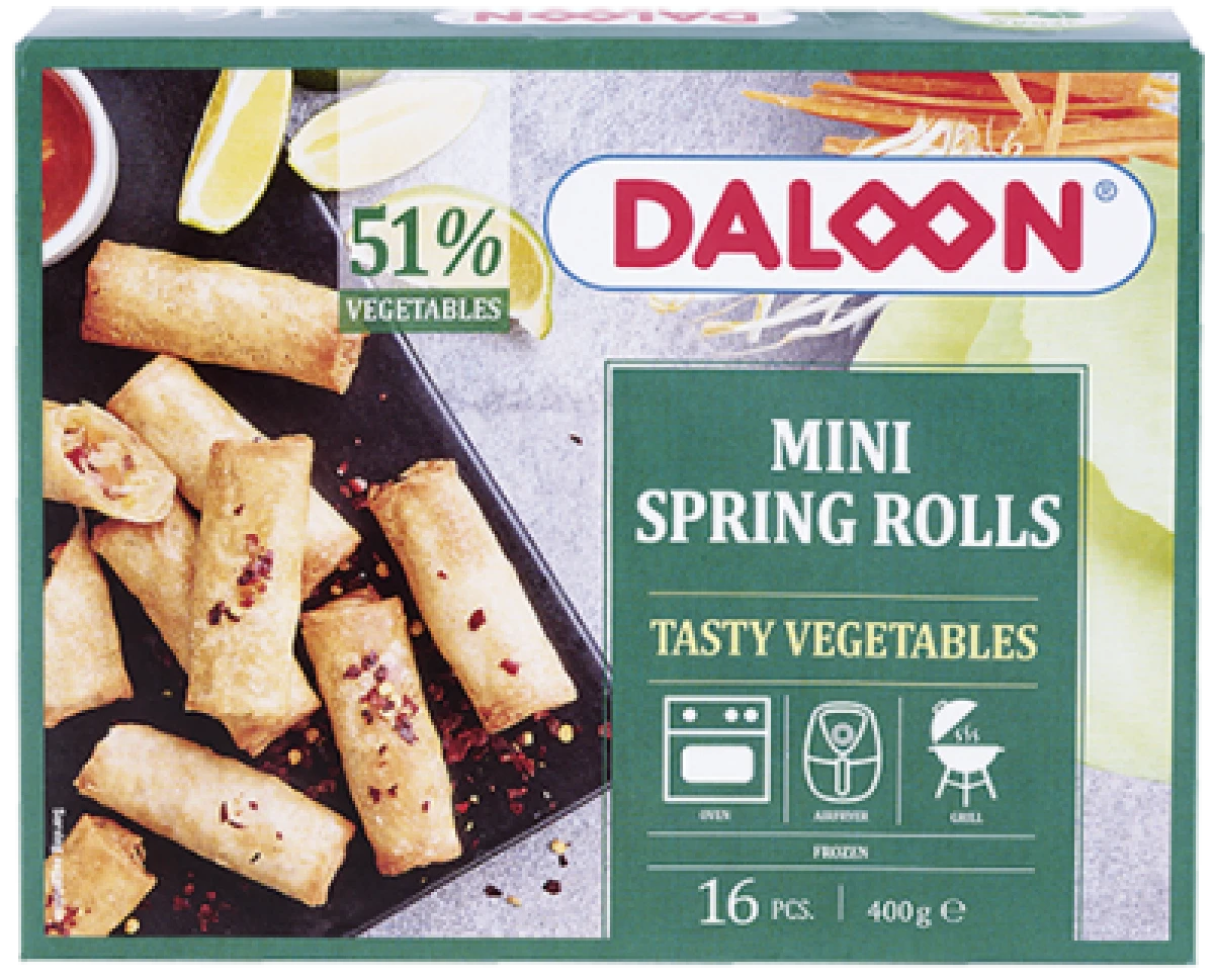 Daloon Forårsruller mini med grøntsager vegansk 400 g