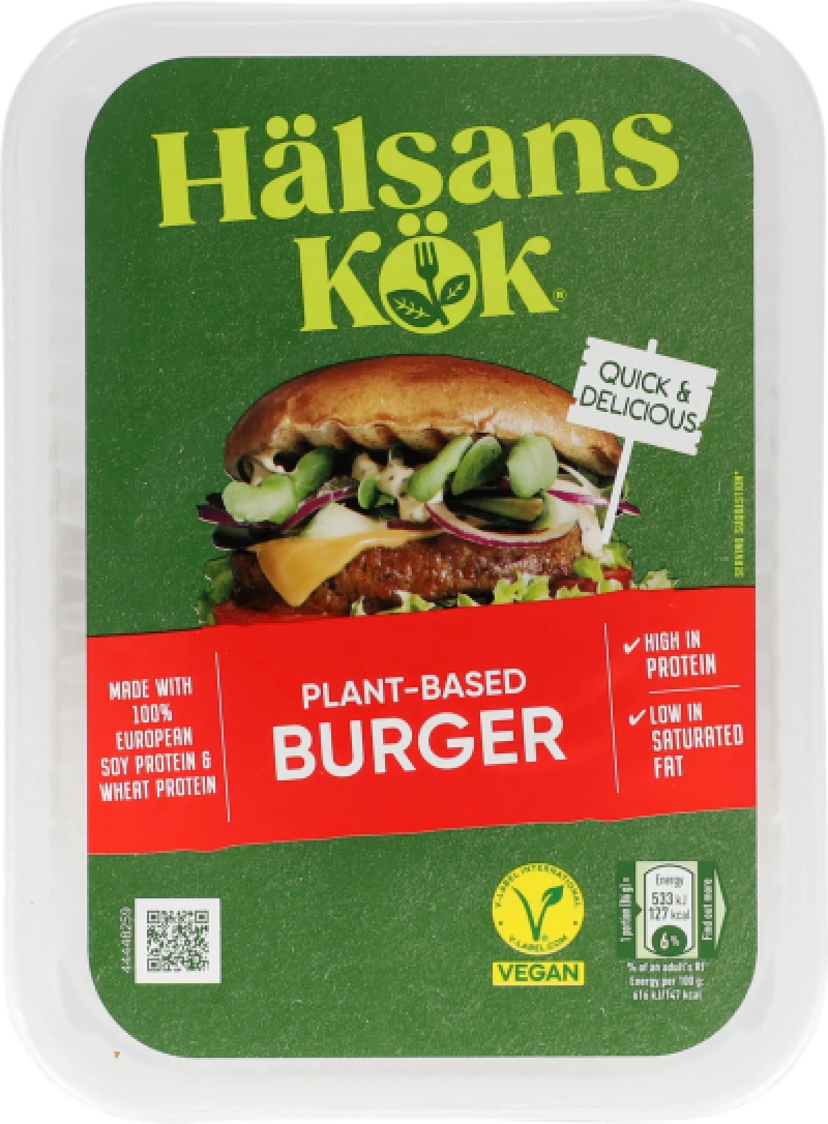 BURGER, 300 GR. / HÄLSANS KÖK, VEGANSK