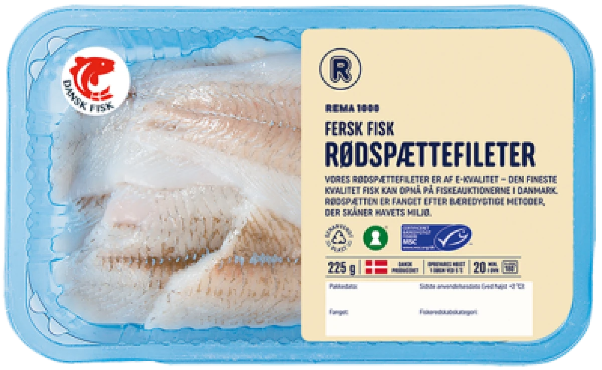 Danske Rødspættefileter 225 g