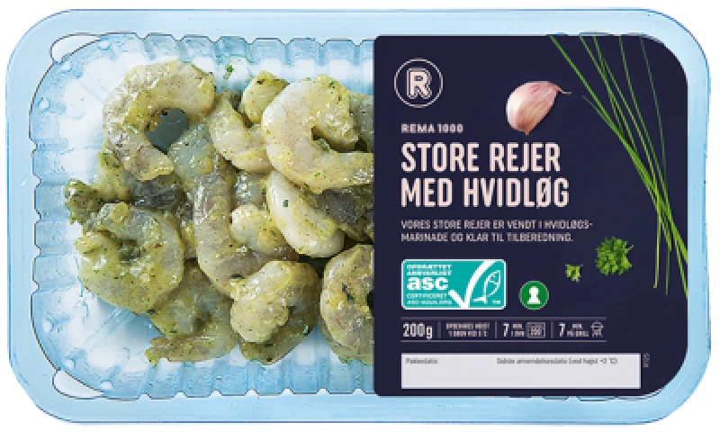 Store Rejer Med Hvidløg