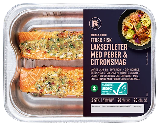 Marinerede Laksefilleter Med Peber Og Citronsmag
