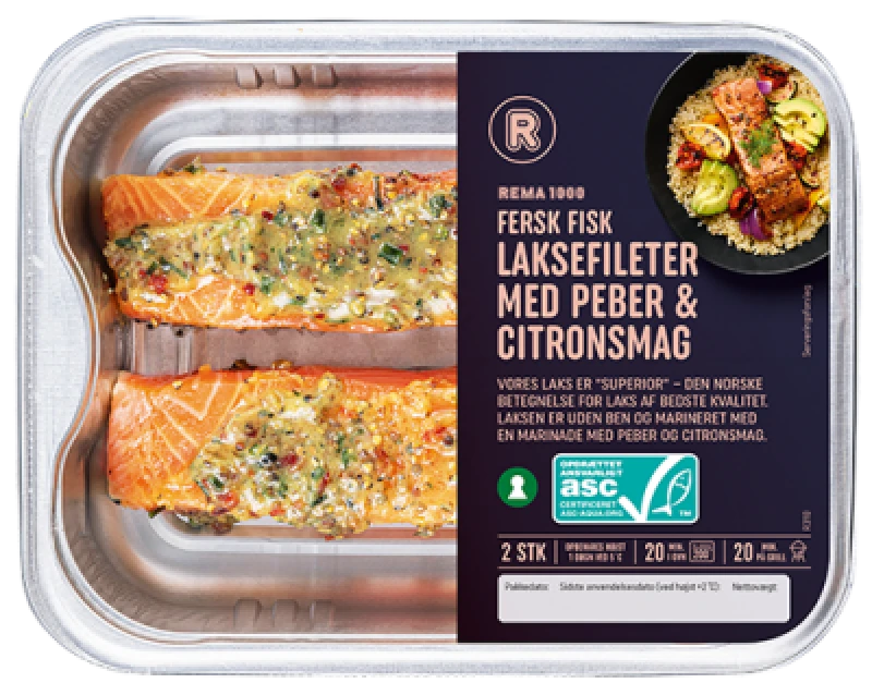 Rema 1000 Laksefillet Citronpeber