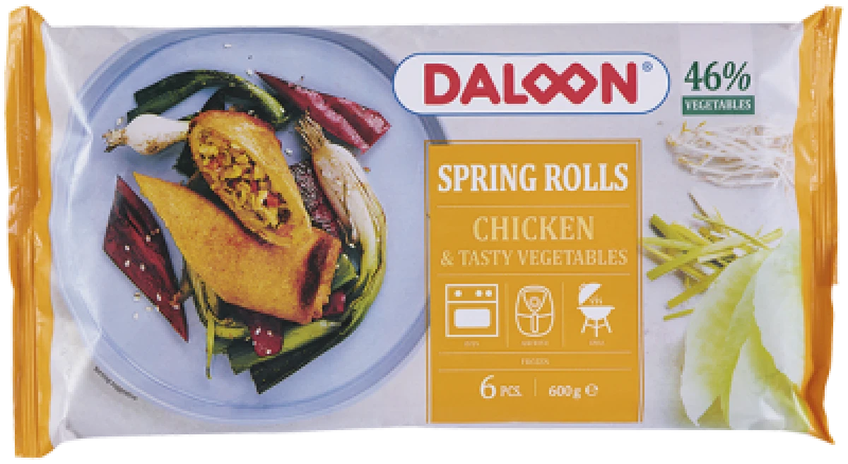 ❄️Forårsruller m. kylling, Daloon