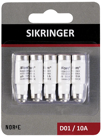 Sikring D01 10 Ampere