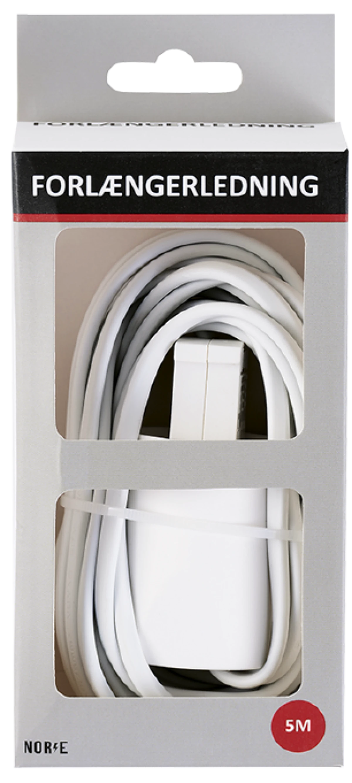 Forlængerledning Hvid 5 m
