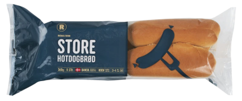 Store hotdogbrød