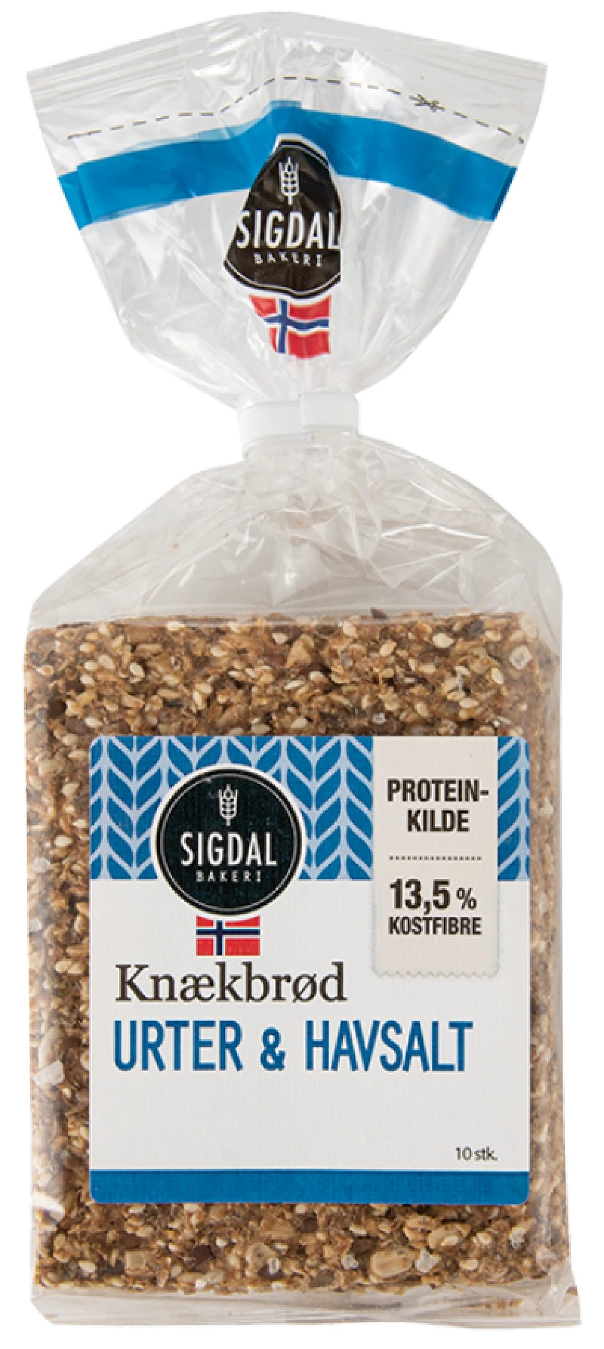 Knækbrød m. urter & havsalt, Sigdal